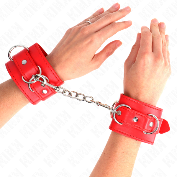 KINK - 3 RETENÃÃES DE PULSO D-RING AJUSTÃVEIS VERMELHO 17,5-25 CM X 6 CM - Imagen 4