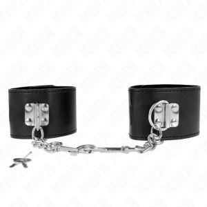 KINK - PULSO COM FECHO DE CADEADO PRETO AJUSTÃVEL 16-23 CM X 5,5 CM