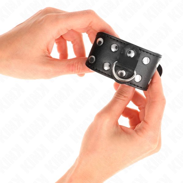 KINK - PULSEIRAS COM LINHA DUPLA DE PREGOS AJUSTÃVEIS PRETOS - Imagen 3