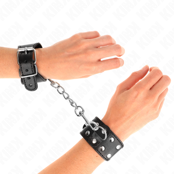 KINK - PULSEIRAS COM LINHA DUPLA DE PREGOS AJUSTÃVEIS PRETOS - Imagen 4