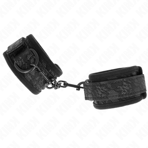 KINK - PUNHOS COBERTOS DE RENDA ESCURA NEOPRENE AJUSTÃVEL PRETO 20-29 CM X 5 CM - Imagen 2
