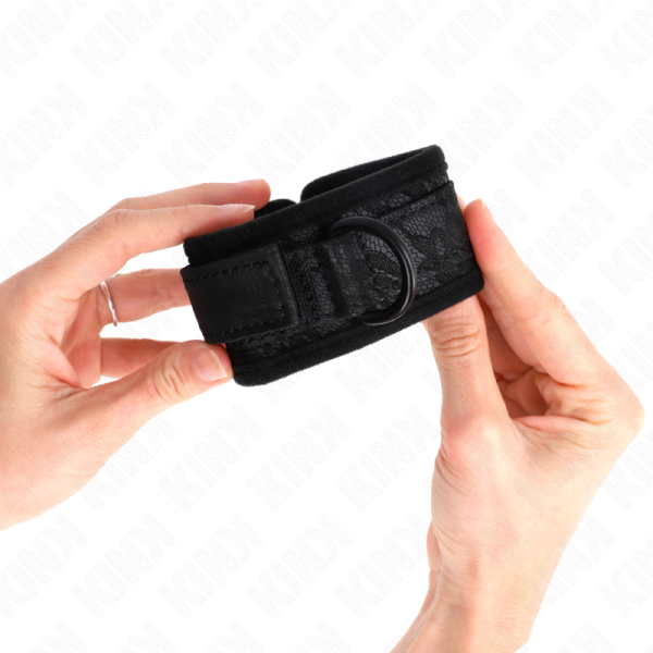KINK - PUNHOS COBERTOS DE RENDA ESCURA NEOPRENE AJUSTÃVEL PRETO 20-29 CM X 5 CM - Imagen 3