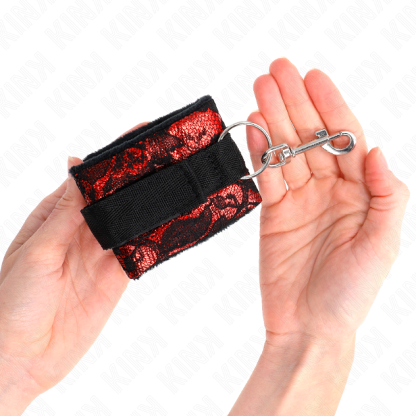 KINK - RESTRIÃÃES DE PULSO SCANDAL VERMELHO-PRETO - Imagen 3