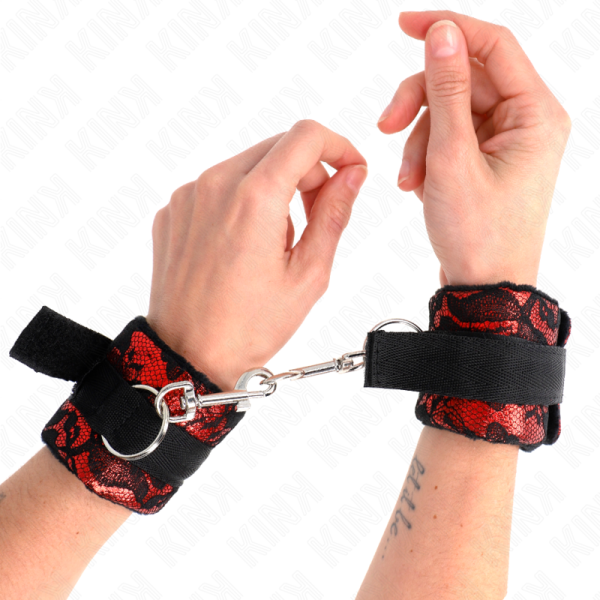 KINK - RESTRIÃÃES DE PULSO SCANDAL VERMELHO-PRETO - Imagen 4