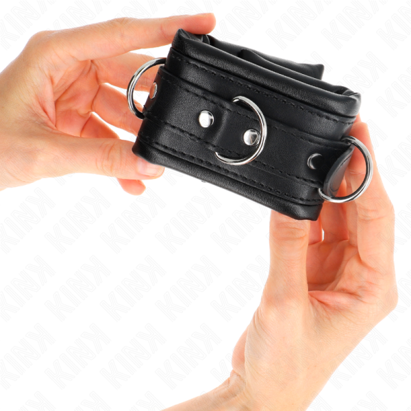 KINK - PULSO PESADO COM FORRO DE PELE PRETA AJUSTÃVEL 20-30 CM X 6 CM - Imagen 3