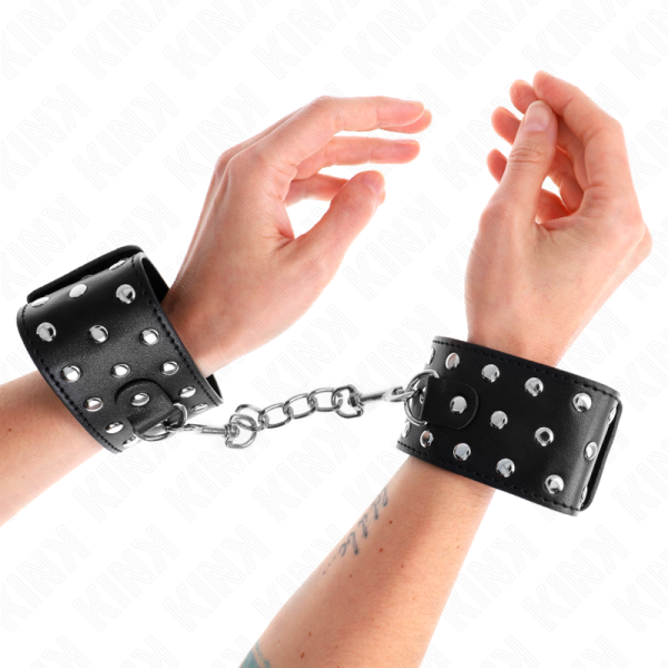 KINK - RETENÃÃES DE PULSO PUNK AJUSTÃVEIS 19-24 CM X 5,5 CM - Imagen 4