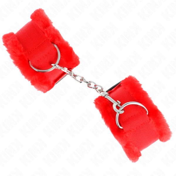 KINK - PULSO FORRO PELUDO VERMELHO AJUSTÃVEL 17-31 CM X 7 CM - Imagen 2