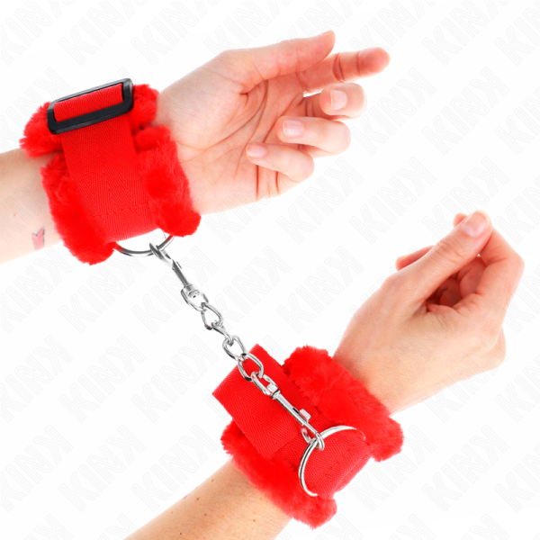 KINK - PULSO FORRO PELUDO VERMELHO AJUSTÃVEL 17-31 CM X 7 CM - Imagen 4