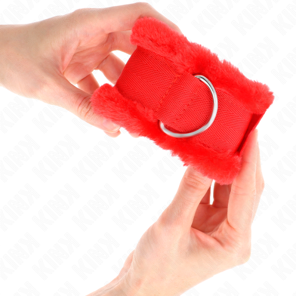 KINK - PULSO FORRO PELUDO VERMELHO AJUSTÃVEL 17-31 CM X 7 CM - Imagen 3