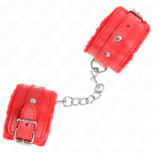 KINK - PULSO PREMIUM FORRO DE PELE VERMELHO COM CINTO VERMELHO AJUSTÃVEL 17-29 CM X 6 CM - Imagen 2