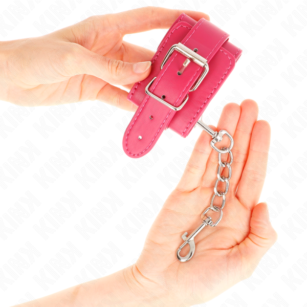 KINK - PUNHOS RASPBERRY ROSE COM FORRO RASPBERRY ROSE AJUSTÃVEL 20-28 CM X 5,5 CM - Imagen 3