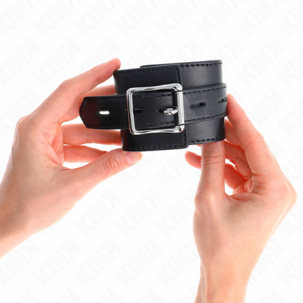 KINK - PULSO PRETO COM CINTO PRETO AJUSTÃVEL 17-28 CM X 6 CM - Imagen 3