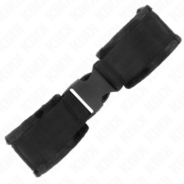KINK - RETENÃÃES DE PULSO NYLON BIND HOOK&LOOP VERMELHO-PRETO MODELO 1 AJDUSTABLE 25-35 CM X 6 CM - Imagen 2