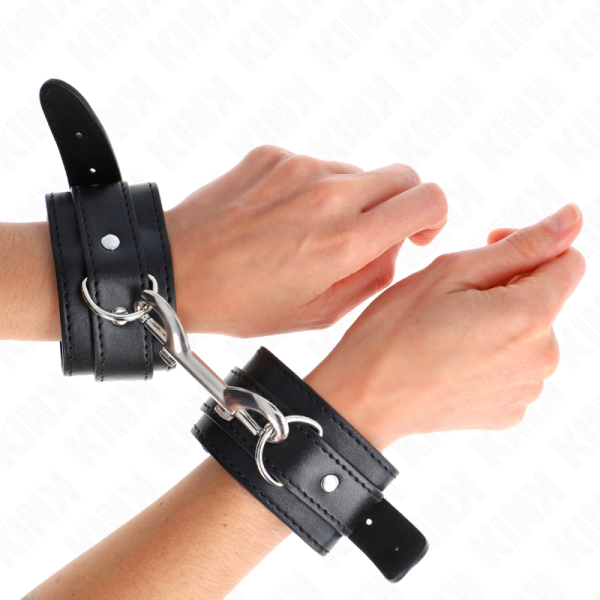 KINK - RETENÃÃES DE PULSO - LINHA DE REBITES ÃNICOS PRETO AJUSTÃVEL 17-28 CM X 5 CM - Imagen 4