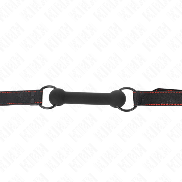 KINK - MORDAÃA DE OSSO COM ALÃA DE COURO PRETA AJUSTÃVEL 41-57 CM - Imagen 3