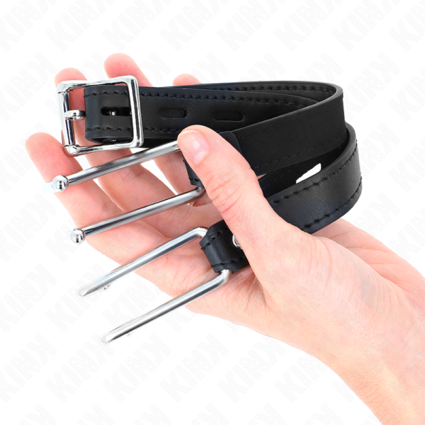 KINK - MORDAÃA DE GANCHO DE METAL 11,5 CM COM ALÃA DE COURO AJUSTÃVEL 39-58 CM X 2 CM - Imagen 3