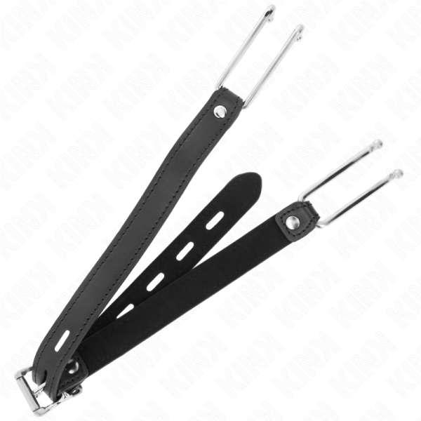 KINK - MORDAÃA DE GANCHO DE METAL 11,5 CM COM ALÃA DE COURO AJUSTÃVEL 39-58 CM X 2 CM - Imagen 2