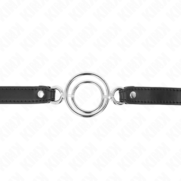 KINK - GAG COM MÃLTIPLOS O-RINGS 5 CM PRETO 63 X 2,5 CM - Imagen 3