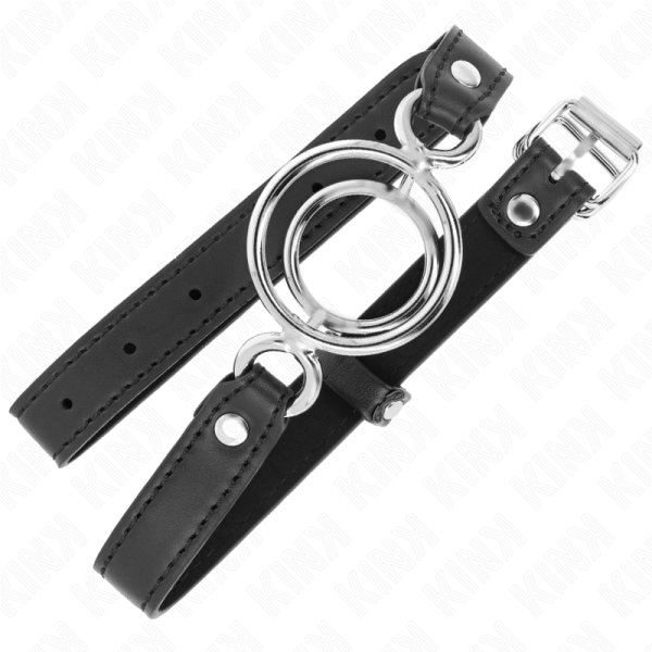 KINK - GAG COM MÃLTIPLOS O-RINGS 5 CM PRETO 63 X 2,5 CM - Imagen 2