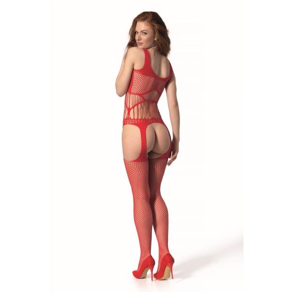 PASSION - BS 106 BODYSTOCKING VERMELHO TAMANHO ÃNICO - Imagen 2