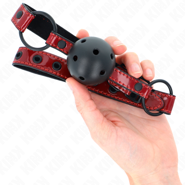 KINK - BOLA DE COURO BRILHANTE 4,5 CM MORDAÃA 63,5 X 2 CM AJUSTÃVEL 41 X 59 CM - Imagen 4