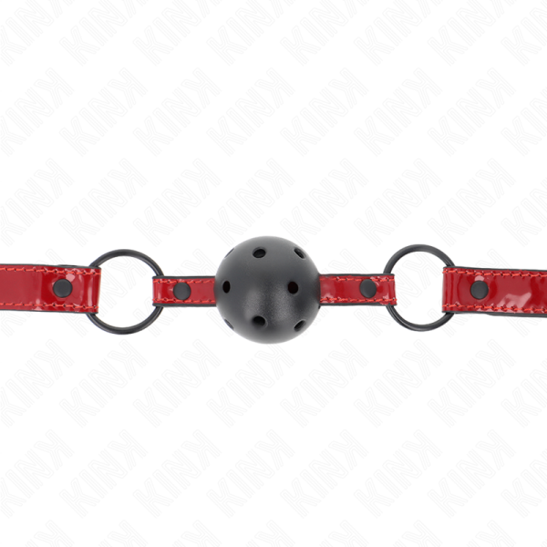 KINK - BOLA DE COURO BRILHANTE 4,5 CM MORDAÃA 63,5 X 2 CM AJUSTÃVEL 41 X 59 CM - Imagen 3