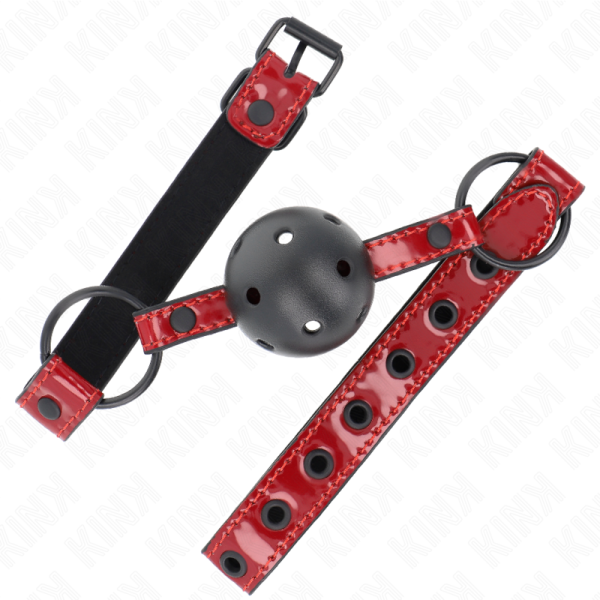 KINK - BOLA DE COURO BRILHANTE 4,5 CM MORDAÃA 63,5 X 2 CM AJUSTÃVEL 41 X 59 CM - Imagen 2