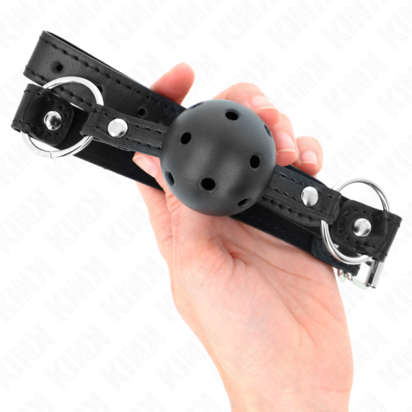 KINK - BOLA PRETA OCA DURO 4,5 CM GAG MODELO 1 63,5 X 2 CM - Imagen 4
