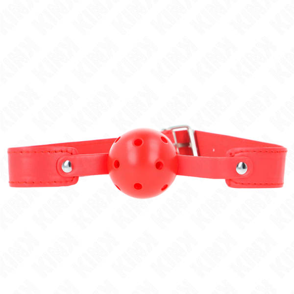 KINK - BOLA RESPIRÃVEL VERMELHA 4,5 CM MORDAÃA 65 x 2,5 CM
