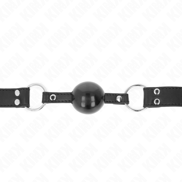 KINK - BOLA MACIA E SÃLIDA MORDAÃA DE 4 CM COM ALÃA DE COURO 62 x 2,5 CM AJUSTÃVEL 42-58 CM - Imagen 3