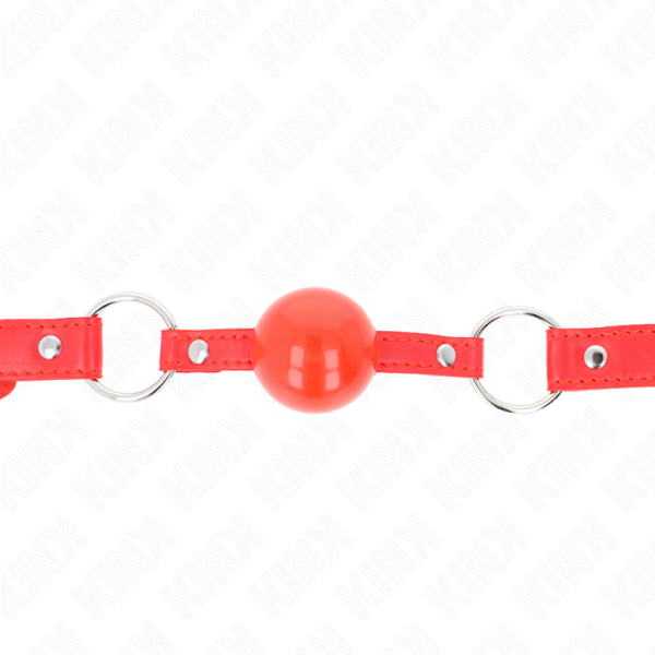 KINK - MORDAÃA BOLA TPE 4 CM COM FECHADURA ROJO 60 x 2 CM - Imagen 3