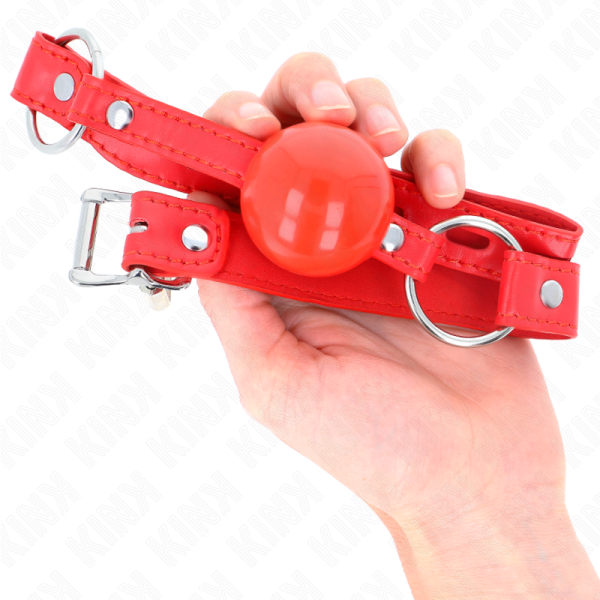 KINK - MORDAÃA BOLA TPE 4 CM COM FECHADURA ROJO 60 x 2 CM - Imagen 4
