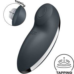 SATISFYER - TAP & CLIMAX 2 VIBRADOR E ESTIMULADOR CINZA