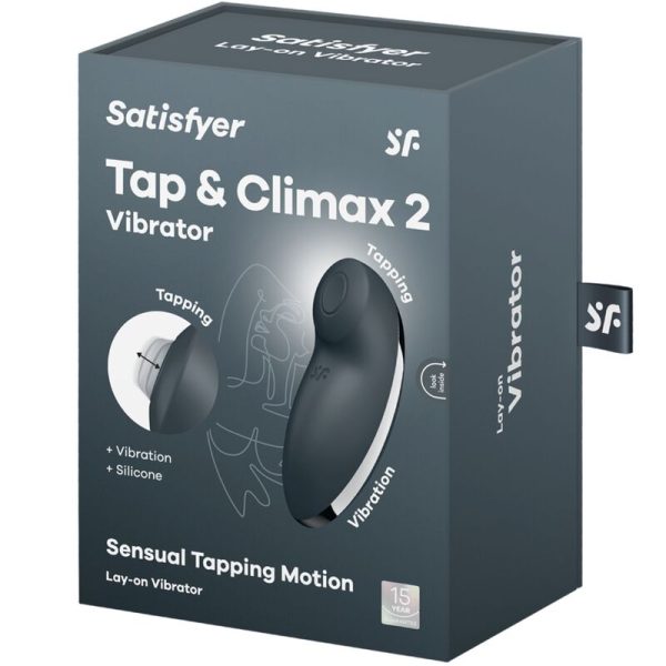 SATISFYER - TAP & CLIMAX 2 VIBRADOR E ESTIMULADOR CINZA - Imagen 7