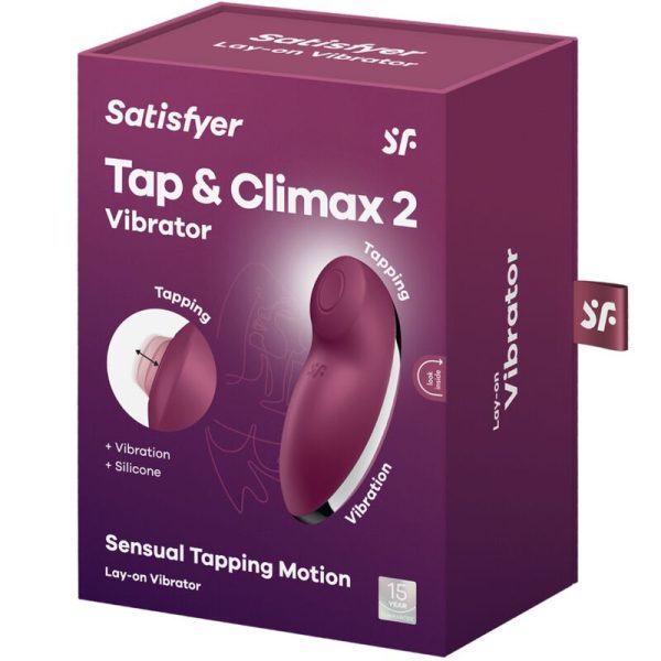 SATISFYER - TAP & CLIMAX 2 VIBRADOR & ESTIMULADOR VERMELHO - Imagen 7