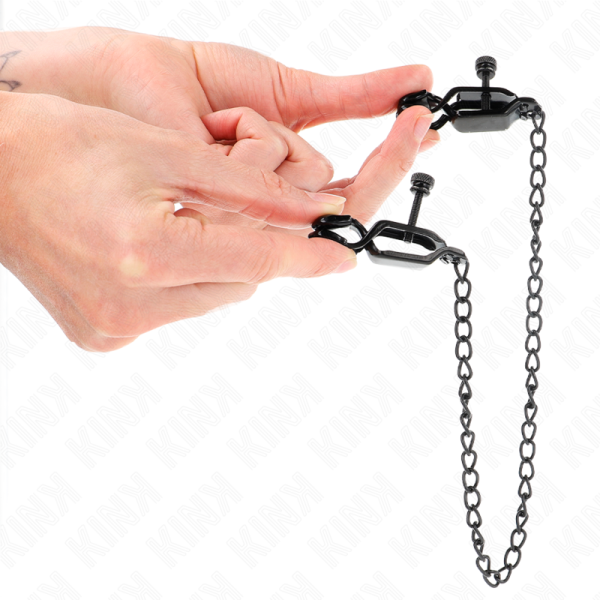 KINK - PINÃAS DE CORRENTE PLANA PRETAS 30 CM - Imagen 2