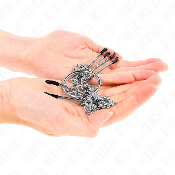 KINK - PINÃAS TRIPLAS PARA BICOS E CLITÃRIS COM CORRENTE MODELO 1 - Imagen 4