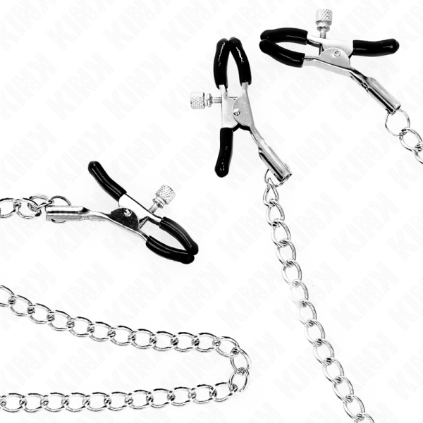 KINK - PINÃAS TRIPLAS PARA BICOS E CLITÃRIS COM CORRENTE MODELO 0 - Imagen 4