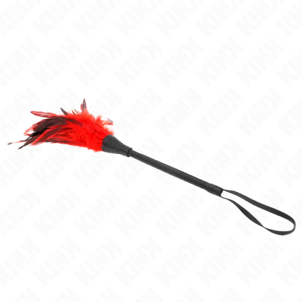 KINK - PENAS DE FRANGO EM FORMA DE CHIFRE VERMELHO 36 CM - Imagen 3