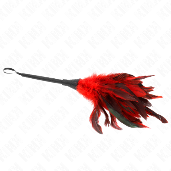 KINK - PENAS DE FRANGO EM FORMA DE CHIFRE VERMELHO 36 CM - Imagen 4