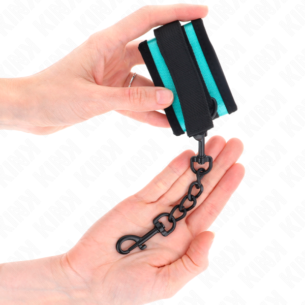 KINK - GANCHO E LOOP NYLON BIND PULSO PRETO-AZUL AJUSTÃVEL 18-32 CM X 5 CM - Imagen 4