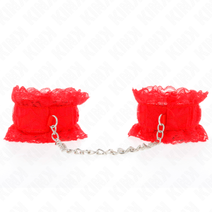 KINK - PUNHOS ELÃSTICOS DE RENDA VERMELHO