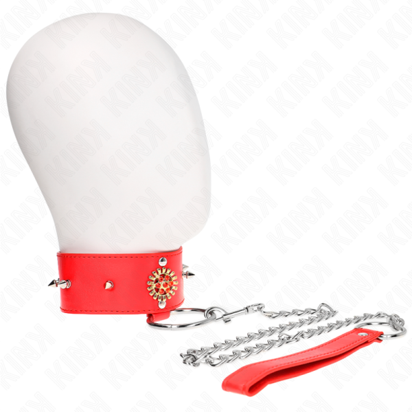 KINK - COLAR DE DIAMANTE VERMELHO COM CINTO 65 CM AJDUSTÃVEL 35-51 CM X 7 CM - Imagen 2