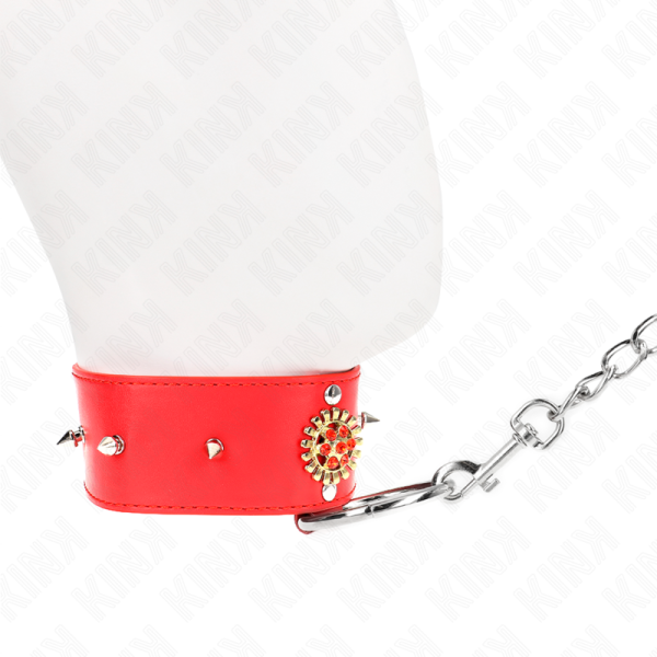 KINK - COLAR DE DIAMANTE VERMELHO COM CINTO 65 CM AJDUSTÃVEL 35-51 CM X 7 CM - Imagen 3