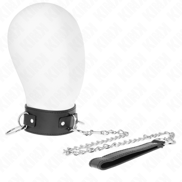 KINK - COLAR COM TRELA 65 CM 3 ANÃIS MODELO 2 AJUSTÃVEL 36-43 CM X 5 CM - Imagen 3
