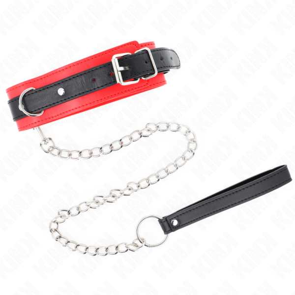 KINK - COLAR MODELO BÃSICO COM TRELA 65 CM MODELO 3 VERMELHO 53 X 5 CM - Imagen 5