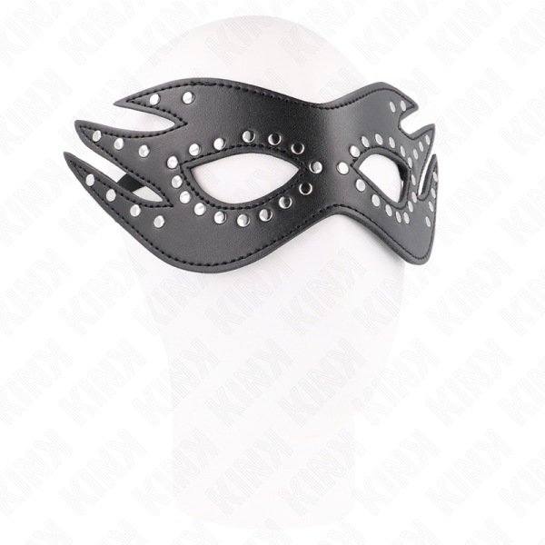 KINK - MÃSCARA DE COURO COM REBITES MODELO 3 26 x 9,5 CM - Imagen 3