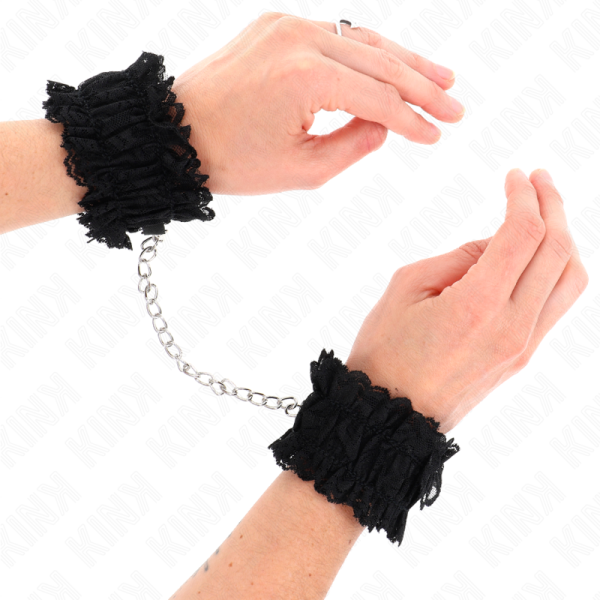 KINK - RETENÃÃES DE PULSO ELÃSTICAS DE RENDA NEGRO - Imagen 2