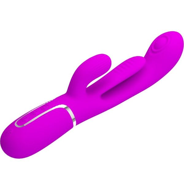 PRETTY LOVE - SHANIA TRIPLE RABBIT VIBRADOR MULTIFUNCIONAL ROSA - Imagen 3