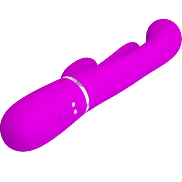 PRETTY LOVE - SHANIA TRIPLE RABBIT VIBRADOR MULTIFUNCIONAL ROSA - Imagen 4